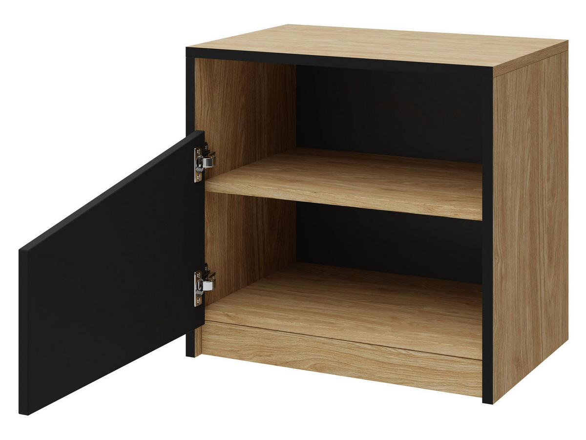 NACHTTISCH Aston 06 - Eichefarben/Beige, Holzwerkstoff (50/50/36cm) - MIRJAN24