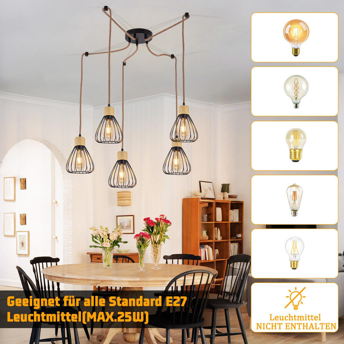 HÄNGELEUCHTE Sylnf 15/142/55 cm - Eiche Artisan, Metall (55/15/142cm) - ZMH