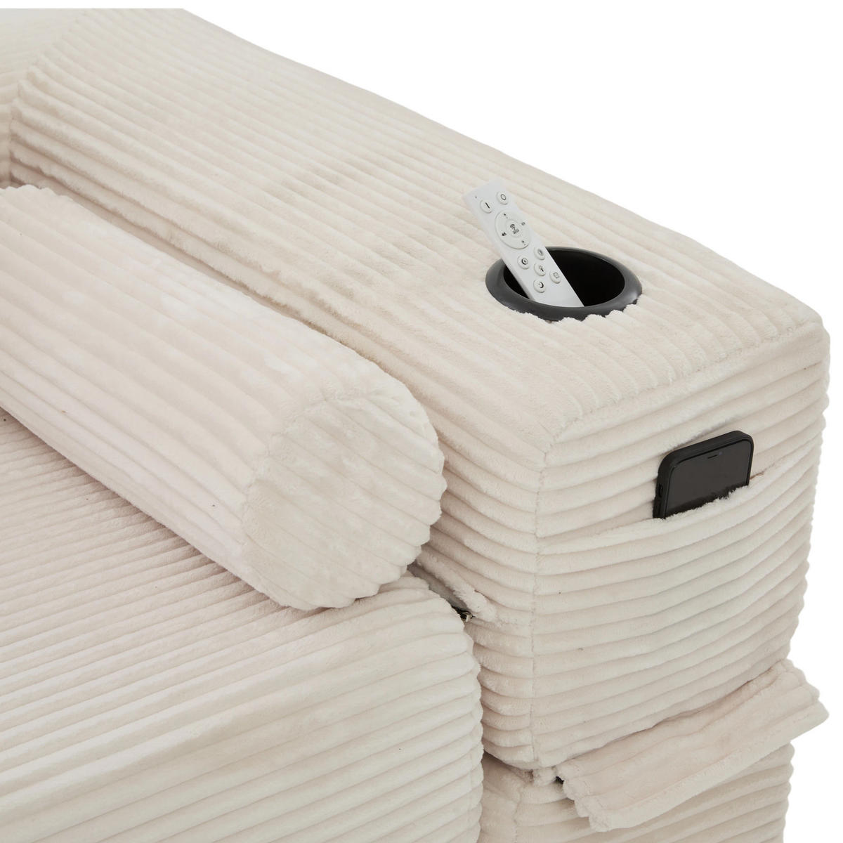 SCHLAFSOFA DE-33817 mit Federkern und Memory-Schaum Beige - Beige, Textil (180/80/98cm) - ComfortXL