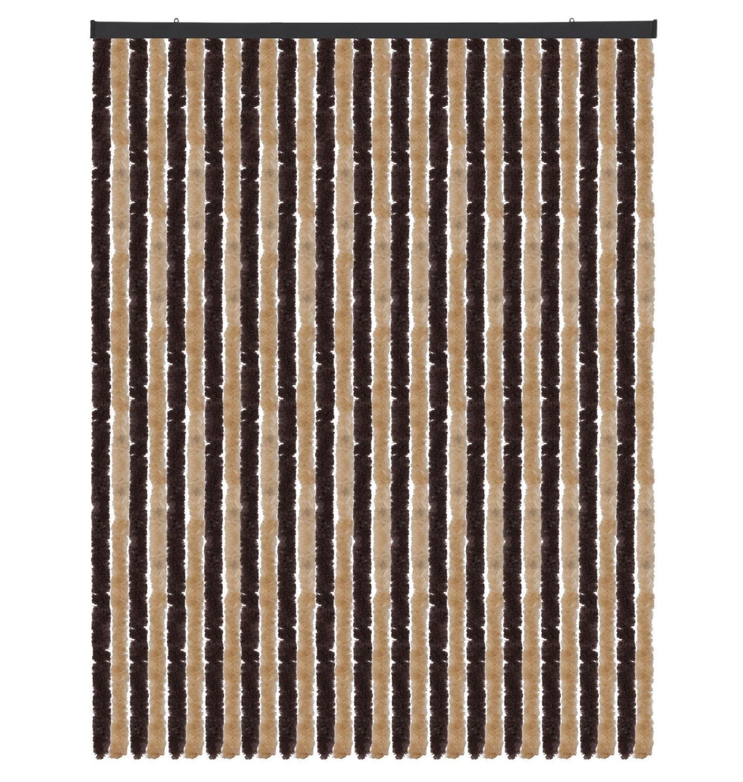 FLAUSCHVORHANG (120x220 cm) Türvorhang in "Beige-Braun" - Beige, Kunststoff (120/2/220cm) - Arsvita
