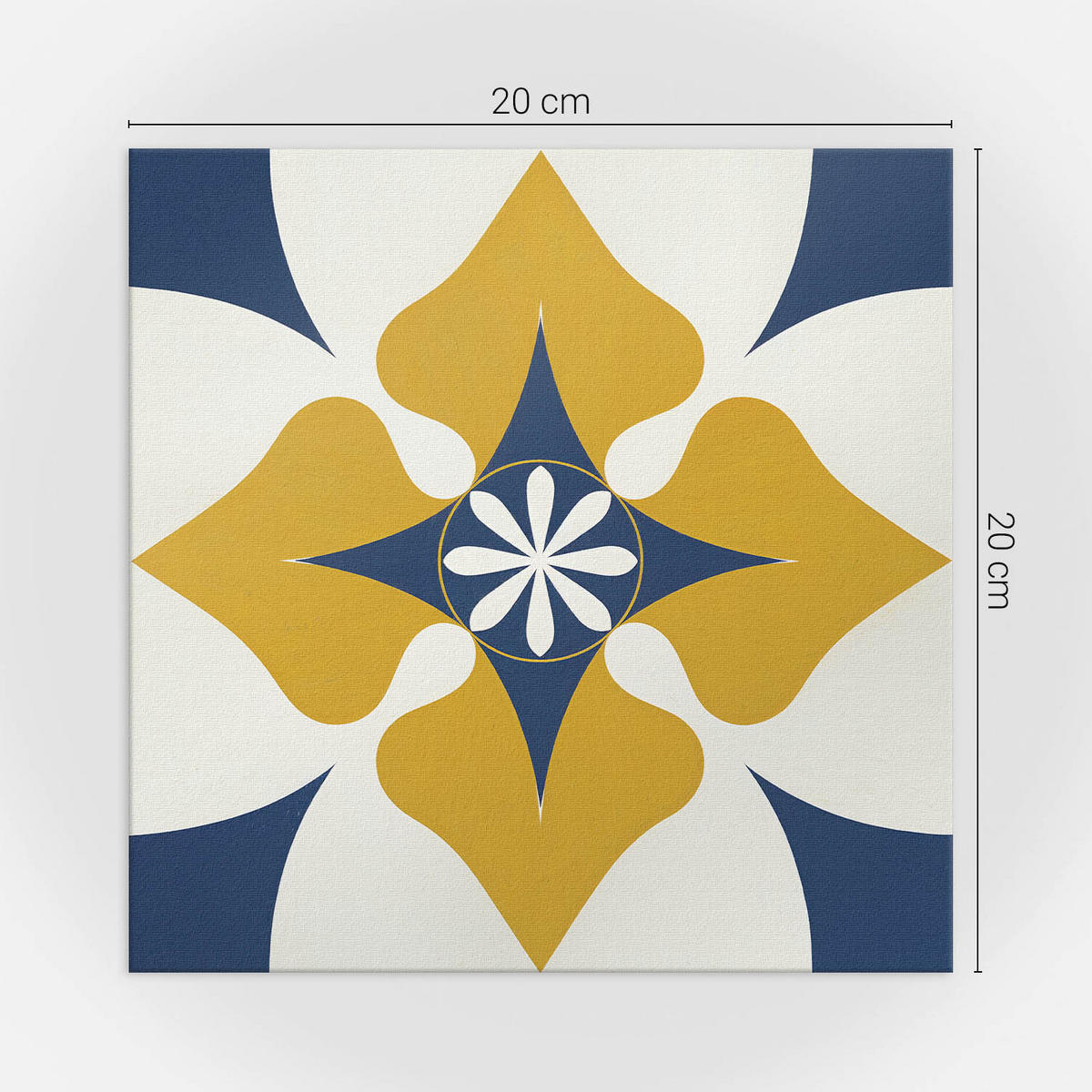 WANDPANEEL 20 Stück 20x20 cm selbstklebend Solvian - Gelb, Kunststoff (20/1.6/20cm) - Wallfluent