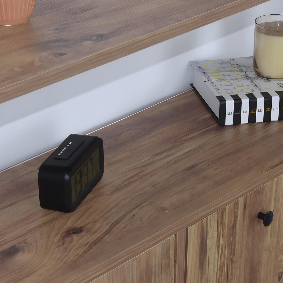 SIDEBOARD 3 Türen, Nussbaum-Dekor, L120 cm - NERO - Apfelbaumfarben, Holzwerkstoff (30/75/120cm) - Calicosy