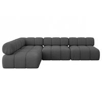 ECKSOFA modulares Sofa Samaro-L2 - 285x190x70 cm Grau Bouclé - Grau, Holzwerkstoff/Textil (285/190cm) - ALTDECOR