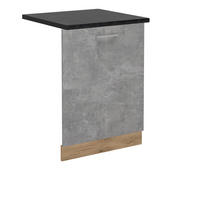 GESCHIRRSPÜLBLENDE R-Line Beton 60 cm , AP Anthrazit - Honigeiche/Schieferfarben, Holzwerkstoff (60/81.8/1.6cm) - Vicco