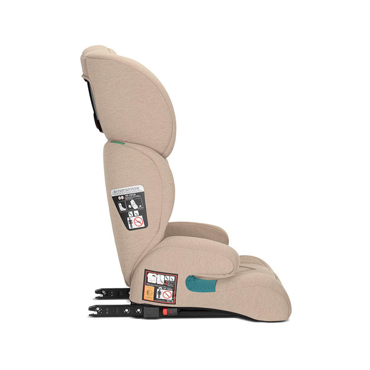 KINDERSITZ Speed GT i-Size beige (100-150cm) Gruppe 2/3 Isofix Kopfstütze - Beige, Textil (47/84/44cm) - Lorelli