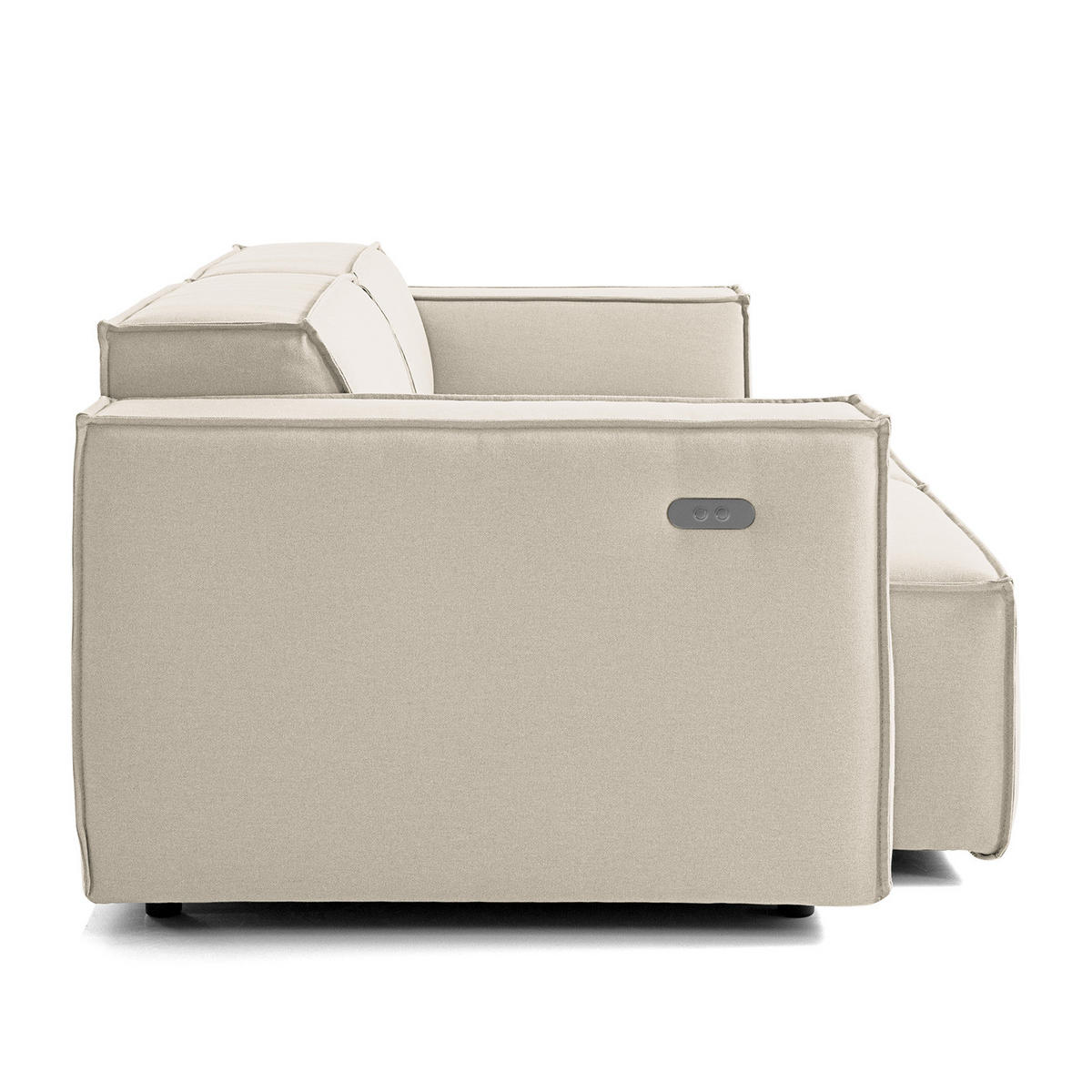 2,5-SITZER SOFA - Weiß, Textil (223/70/96cm) - home24