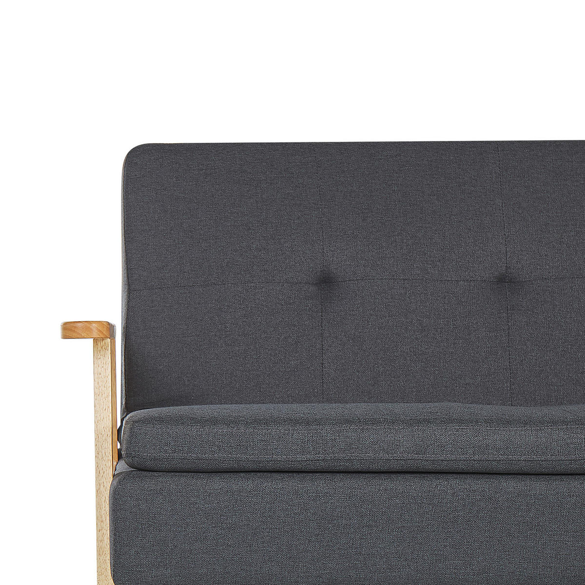 SCHLAFSOFA Polsterbezug Dunkelgrau Tjorn - Dunkelgrau, Textil (204/84/85cm) - Beliani