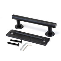 GRIFF für Holzschiebetüren Pasadena, Länge 240 mm, 180 mm Achsenabstand, Stahl, Schwarz strukturiert - Schwarz, Metall (9.5/4/34cm) - EMUCA