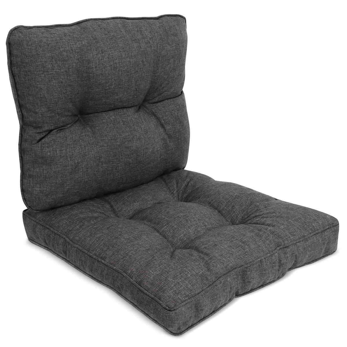 LOUNGEKISSEN Beauflair Outdoor Sitz 70/70/10cm Graphitgrau - Graphitfarben, Textil (70/10/70cm) - Beautissu 