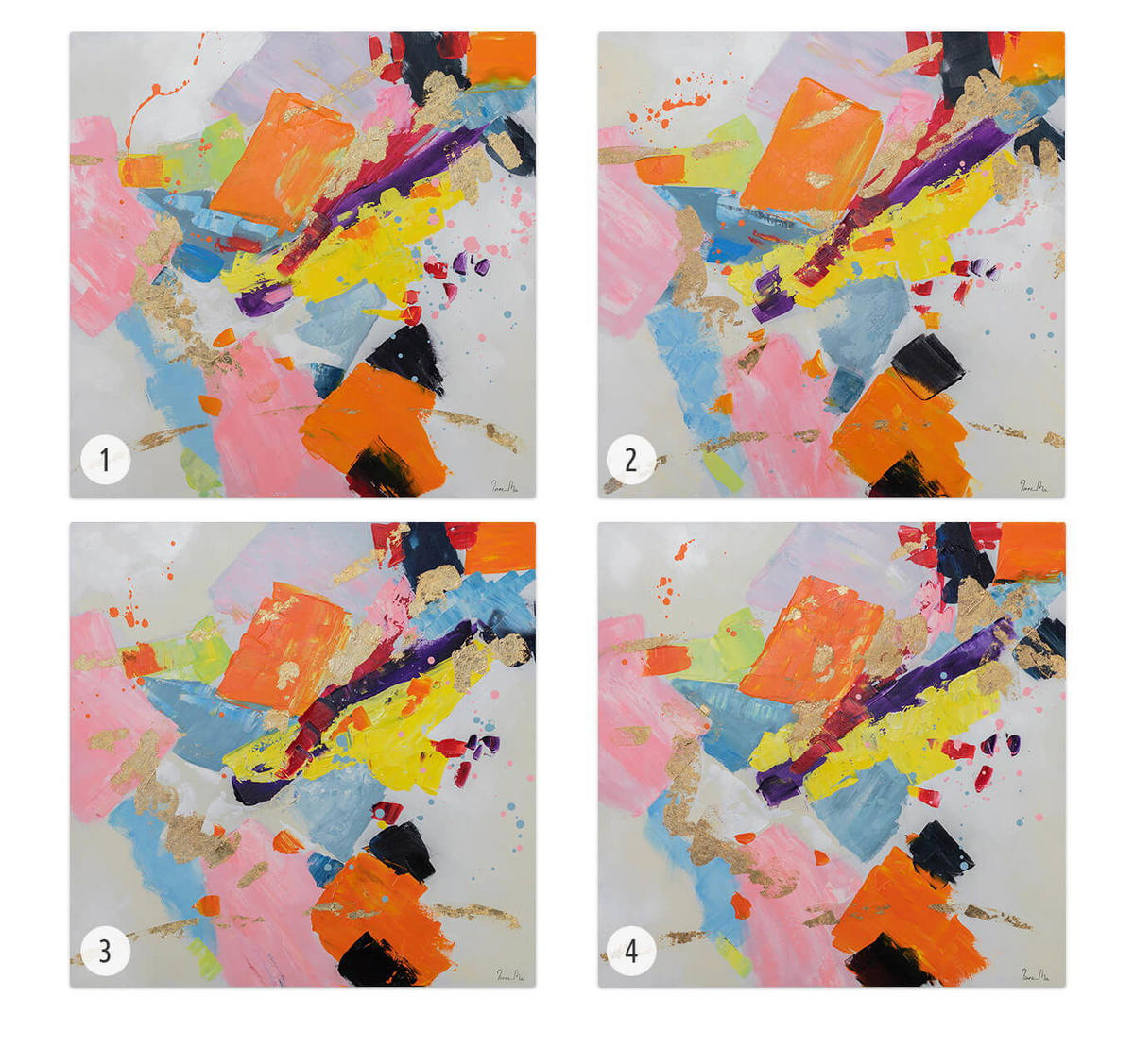 ACRYLBILD HANDGEMALT 80/80 cm - Multicolor, Holz/Textil (80/80cm) - KUNSTLOFT