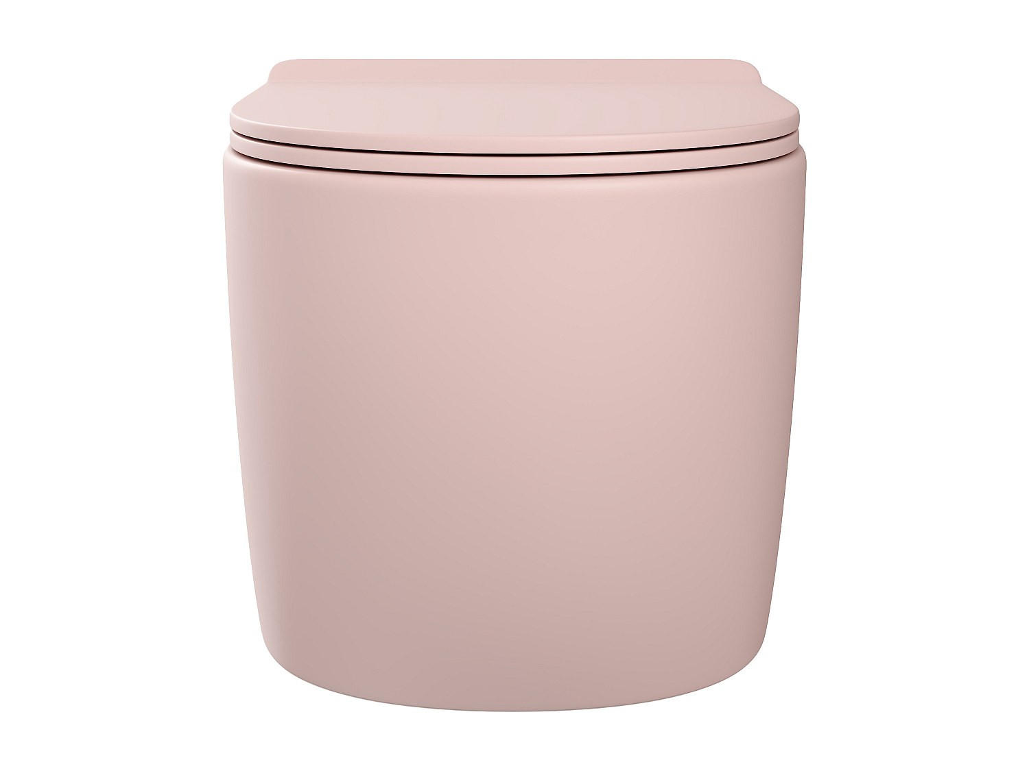 HÄNGE WC - 36 cm x 53.5 cm - keramik - rosa Javoine - Pink, Keramik (36/36/53.5cm) - Vente-Unique