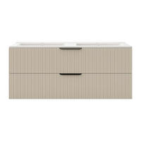 DOPPELWASCHTISCH - 120 cm x 46 cm - holz - beige Daliko - Weiß, Holz (120/50/46cm) - Vente-Unique
