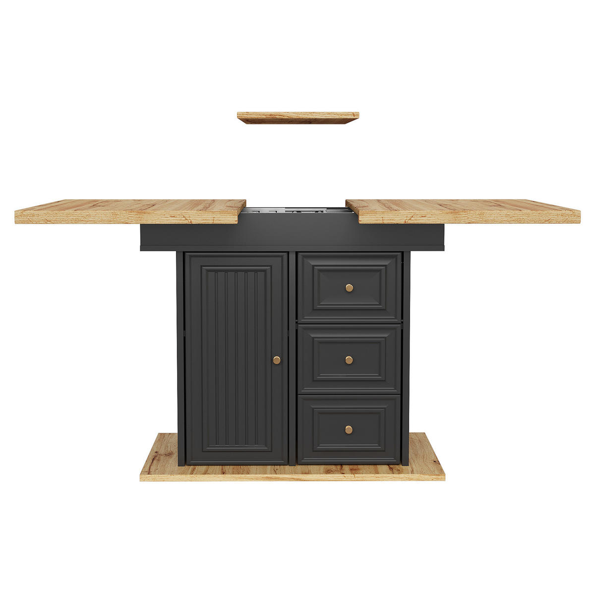 ESSTISCH 110-140/80/75 cm in Naturfarben ausziehbar mit Stauraum - Hellbraun, Holzwerkstoff (110/80/75cm) - Flora Grace