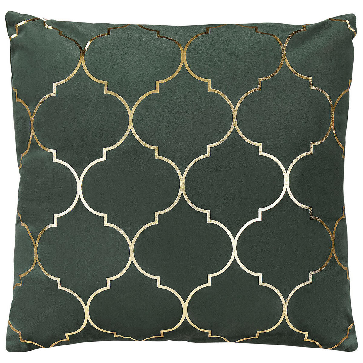 DEKOKISSEN 2er-Set Dunkelgrün 45/45 cm Alyssum - Dunkelgrün, Textil (45/45cm) - Beliani