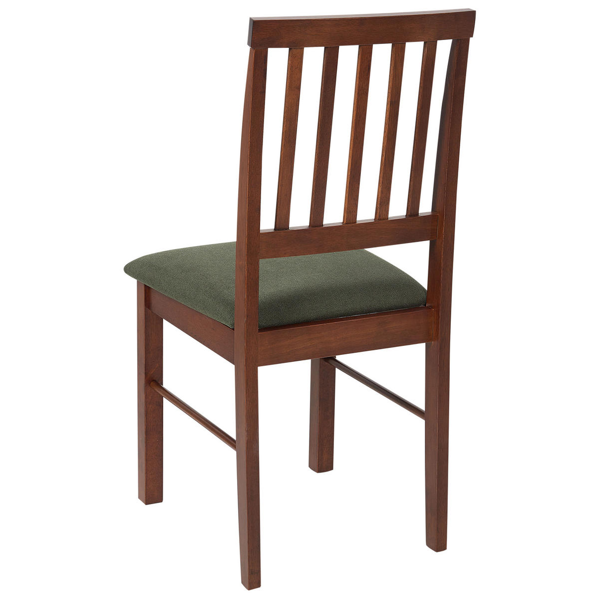 ESSZIMMERSTUHL 2er-Set Dunkler Holzfarbton Orono - Dunkelbraun/Grün, Holz (40/92/50cm) - Beliani