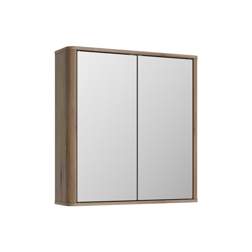 KUPAONSKI ORMAR S OGLEDALOM Skara, Hrast, 56 x 58.4 cm - boje hrasta, drvni materijal (56/58.4/14.6cm) - Vicco