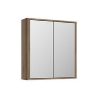 KUPAONSKI ORMAR S OGLEDALOM Skara, Hrast, 56 x 58.4 cm - boje hrasta, drvni materijal (56/58.4/14.6cm) - Vicco