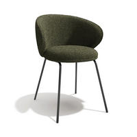 ESSZIMMERSTUHL Bouclé-Stoff Khakigrün 53.5cm - Grün, Textil (53.5/75/54cm) - Sia Home