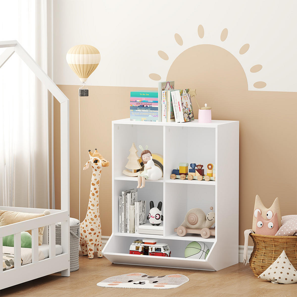 KINDERREGAL Conny Weiß 65.5 x 82.5 cm - Weiß, Holzwerkstoff (65.5/82.5/31cm) - Vicco