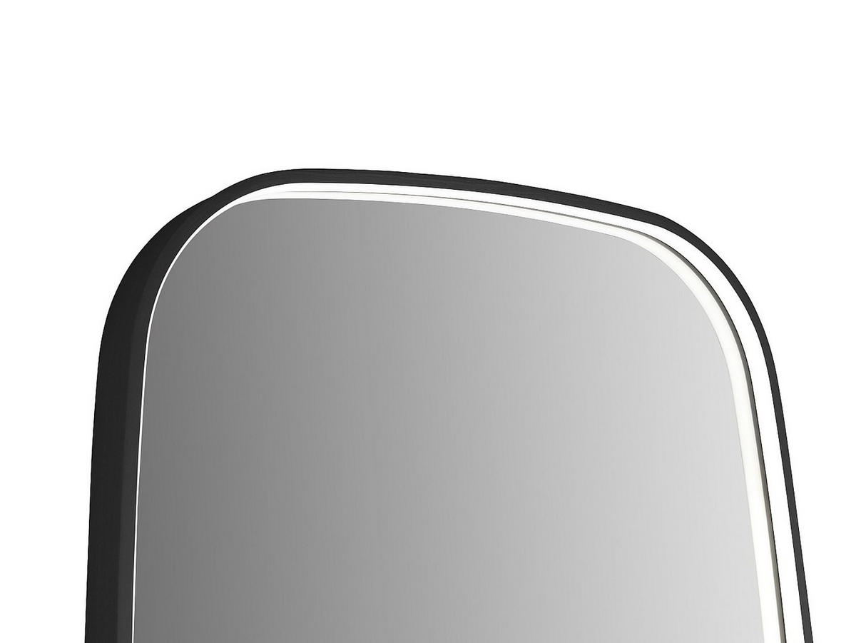 BADSPIEGEL - 60 cmcm x 5 cmcm - Glas - Schwarz - RISOLINA - Schwarz, Glas (60/80/5cm) - Vente-Unique