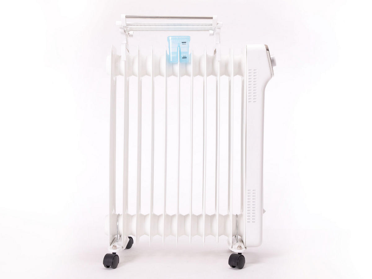 ÖLRADIATOR Weiß mit Rollen und 3 Leistungsstufen 2500 W - Weiß, Metall (46/62/15cm) - Purline