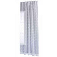 GARDINE VALENCIA HxB 245x145 cm Natur Snowflakes - Weiß, Textil (145/245cm) - Gardinenbox