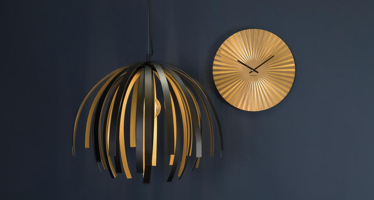 WANDUHR Sensu Ø40 cm - Goldfarben, Metall (40/40/3.5cm) - Karlsson