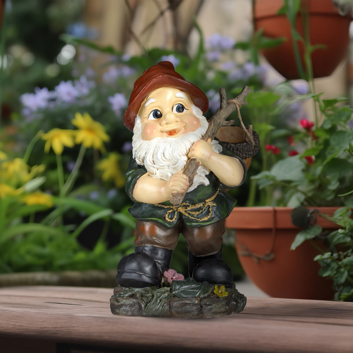 GARTENZWERG - Multicolor, Kunststoff (17.5/30/21cm) - Relaxdays