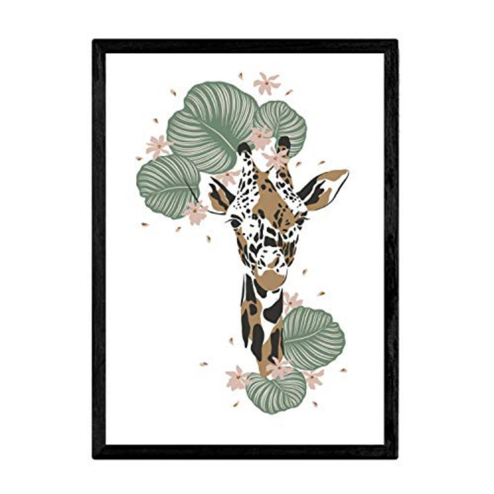 POSTER Giraffen-Gesicht A3 Rahmenlos - Klar, Papier (29.7/5/42cm) - Nacnic
