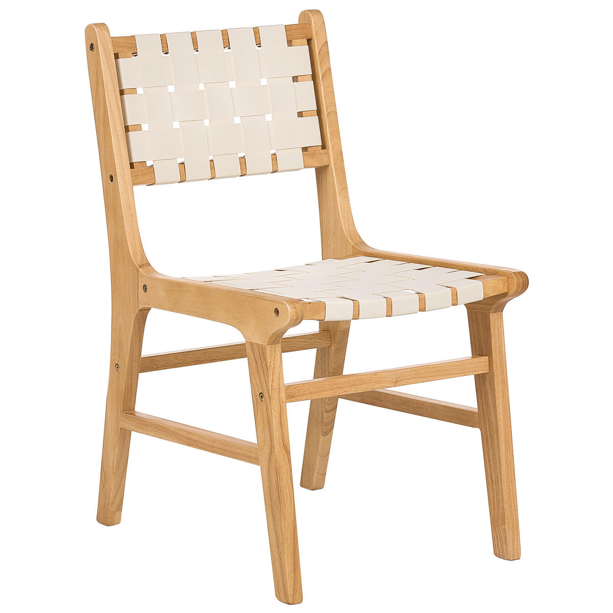 ESSZIMMERSTUHL 2er-Set Hellbeige Humble - Beige/Braun, Holz (46/84/56cm) - Beliani