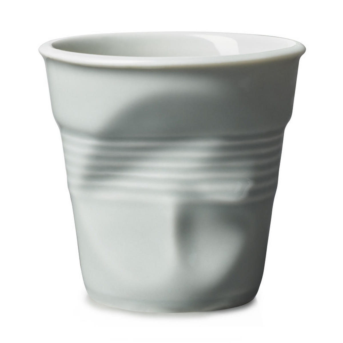 KNICKBECHER Cappuccino 0,18l Gris ciel - Grau, Keramik (0.18L) - Revol Porcelaine France