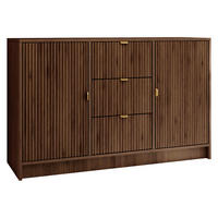 SIDEBOARD Tireno - Nussbaumfarben/Goldfarben, Holzwerkstoff/Metall (118/75/40cm) - MIRJAN24