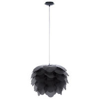 HÄNGELEUCHTE Stahl Anthrazit Blätter Design - Anthrazit, Metall (42/42/110cm)