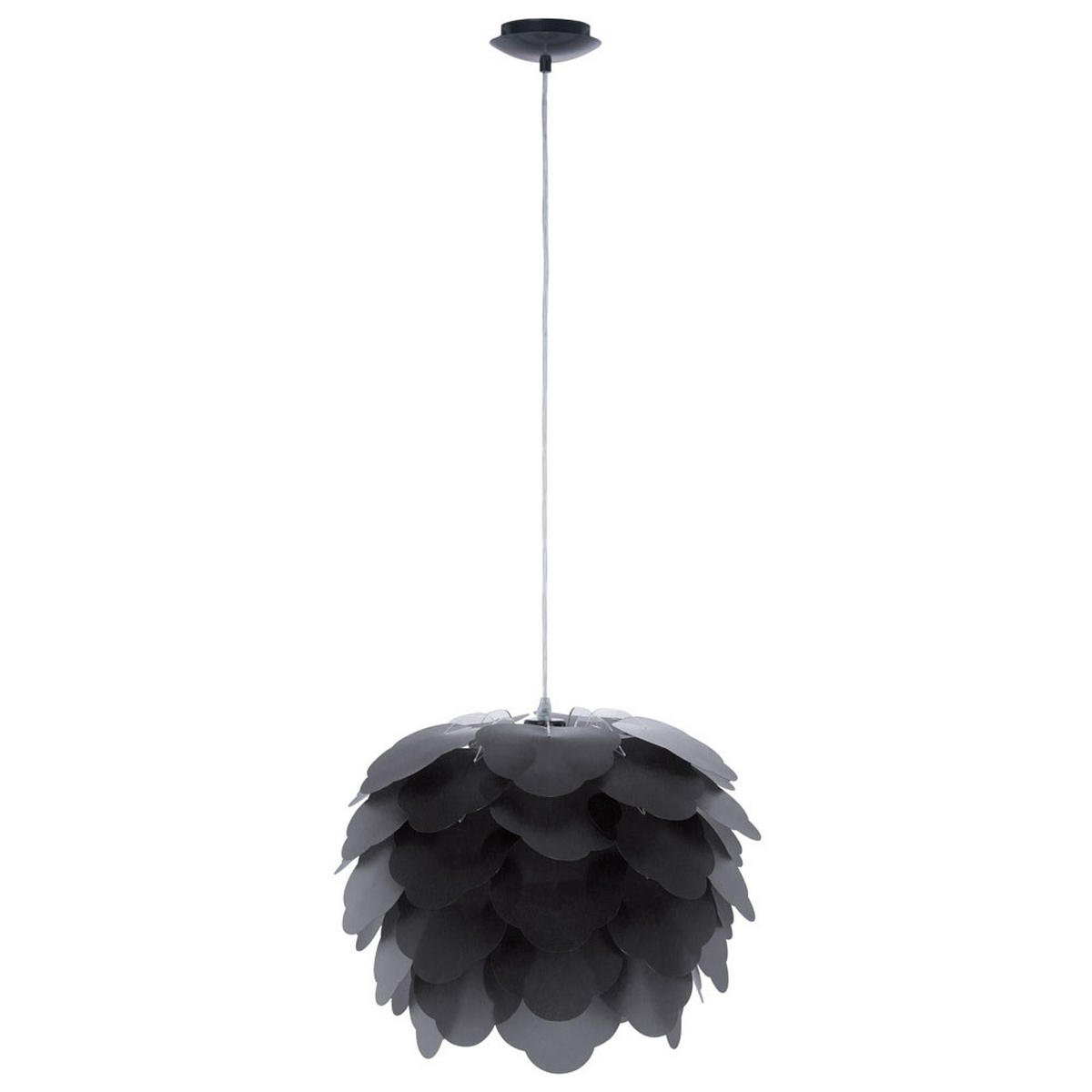 HÄNGELEUCHTE Stahl Anthrazit Blätter Design - Anthrazit, Metall (42/42/110cm)