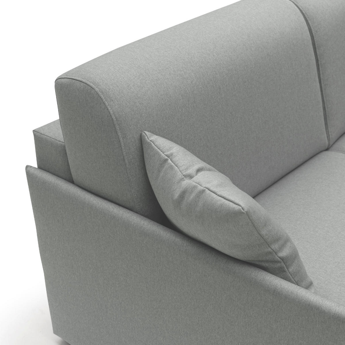 ECKSOFA LINKS Evans - Grau, Textil (232/96cm) - Divani.store