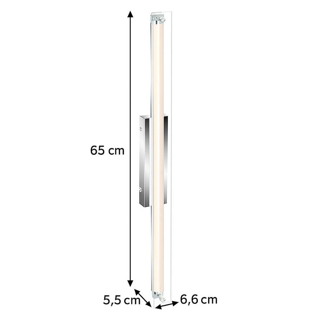 LED WANDLEUCHTE Silber Cool & Cosy - Silberfarben, Metall (5.5/6.6/65cm) - Briloner