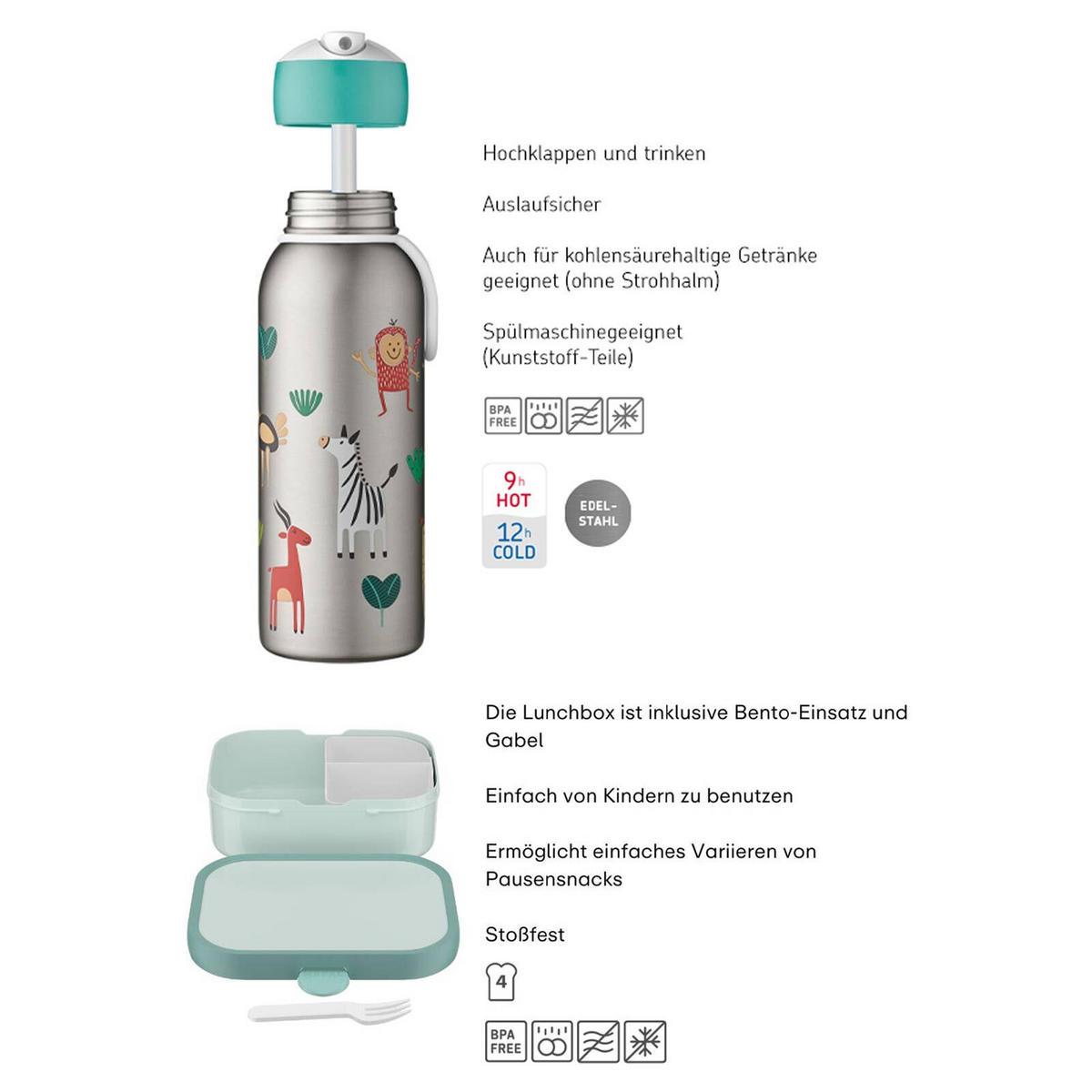 LUNCHSET MIT THERMOFLASCHE Campus Fairy Garden 2er Set - Pink/Rosa, Kunststoff (1/1/1cm) - Mepal