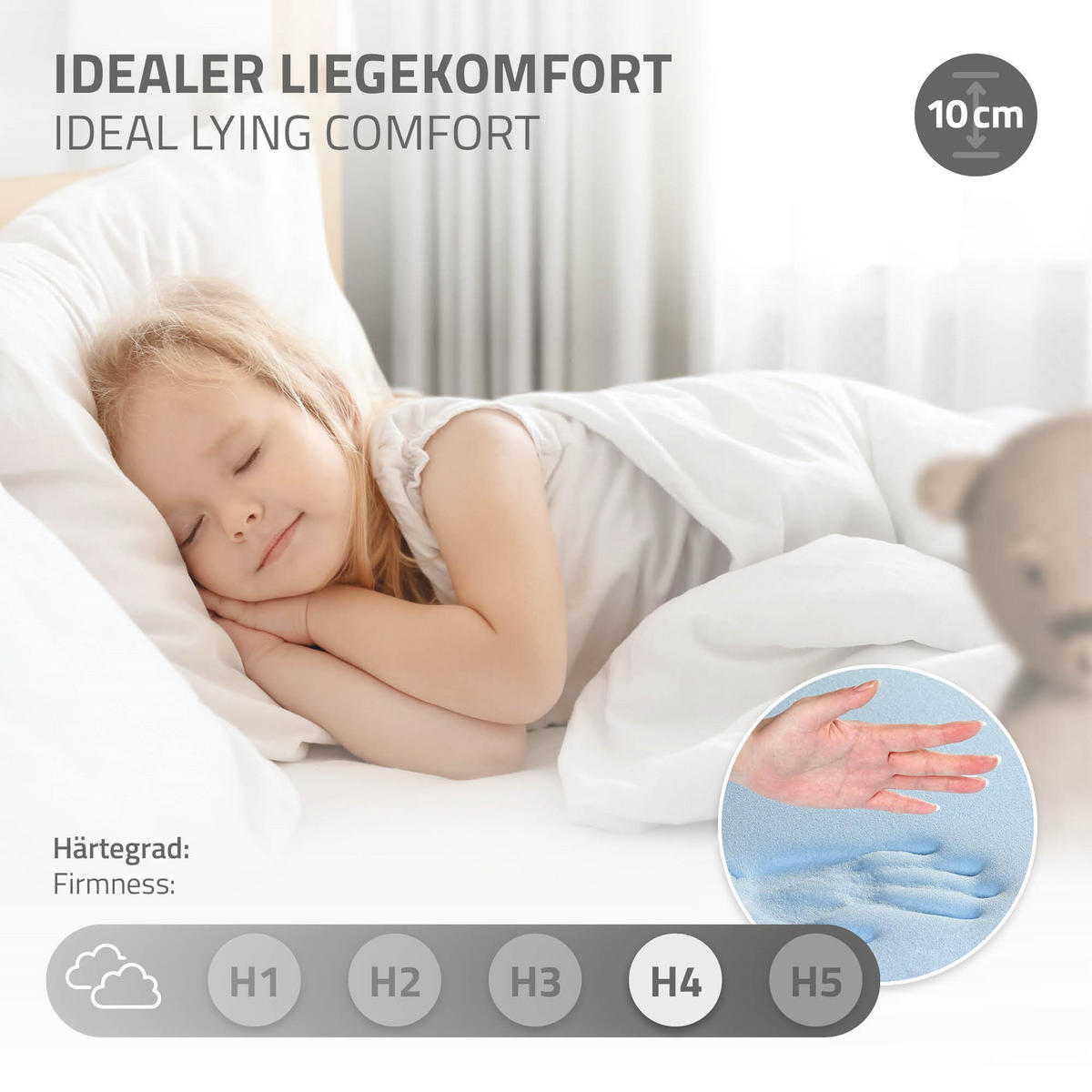 KINDERBETT Haus 90x200 cm mit Matratze Natur Kiefernholz - Naturfarben, Holz (90/200cm) - ML-DESIGN