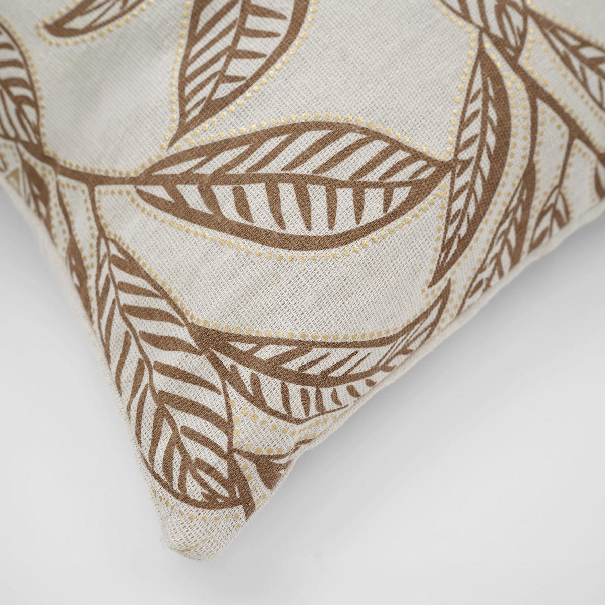 DEKOKISSEN mit metallischem Aufdruck und Reißverschluss Mickie 45/45 cm - Braun, Textil (45/45cm) - Douceur d´intérieur