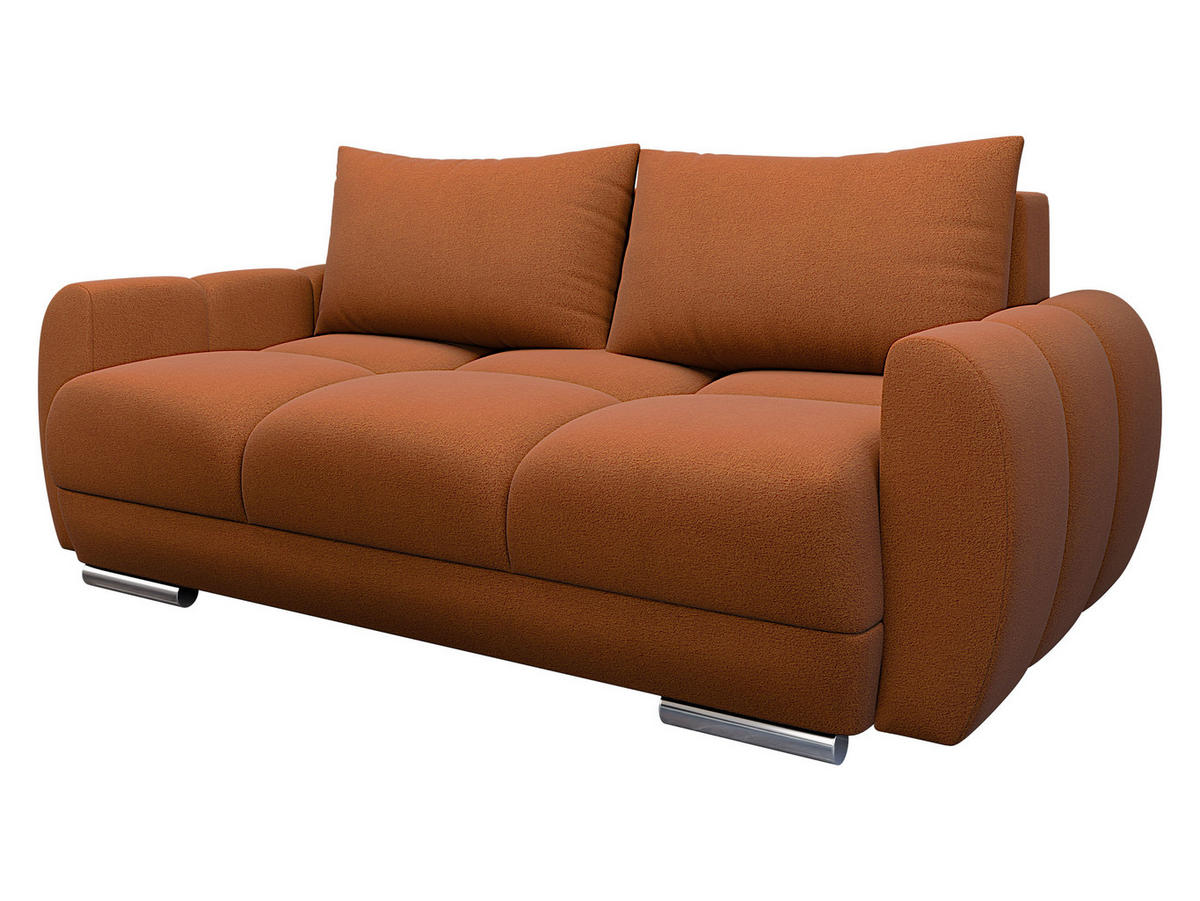 SOFA Logo 2 - Silberfarben/Braun, Holz/Kunststoff (186/89/97cm) - MIRJAN24