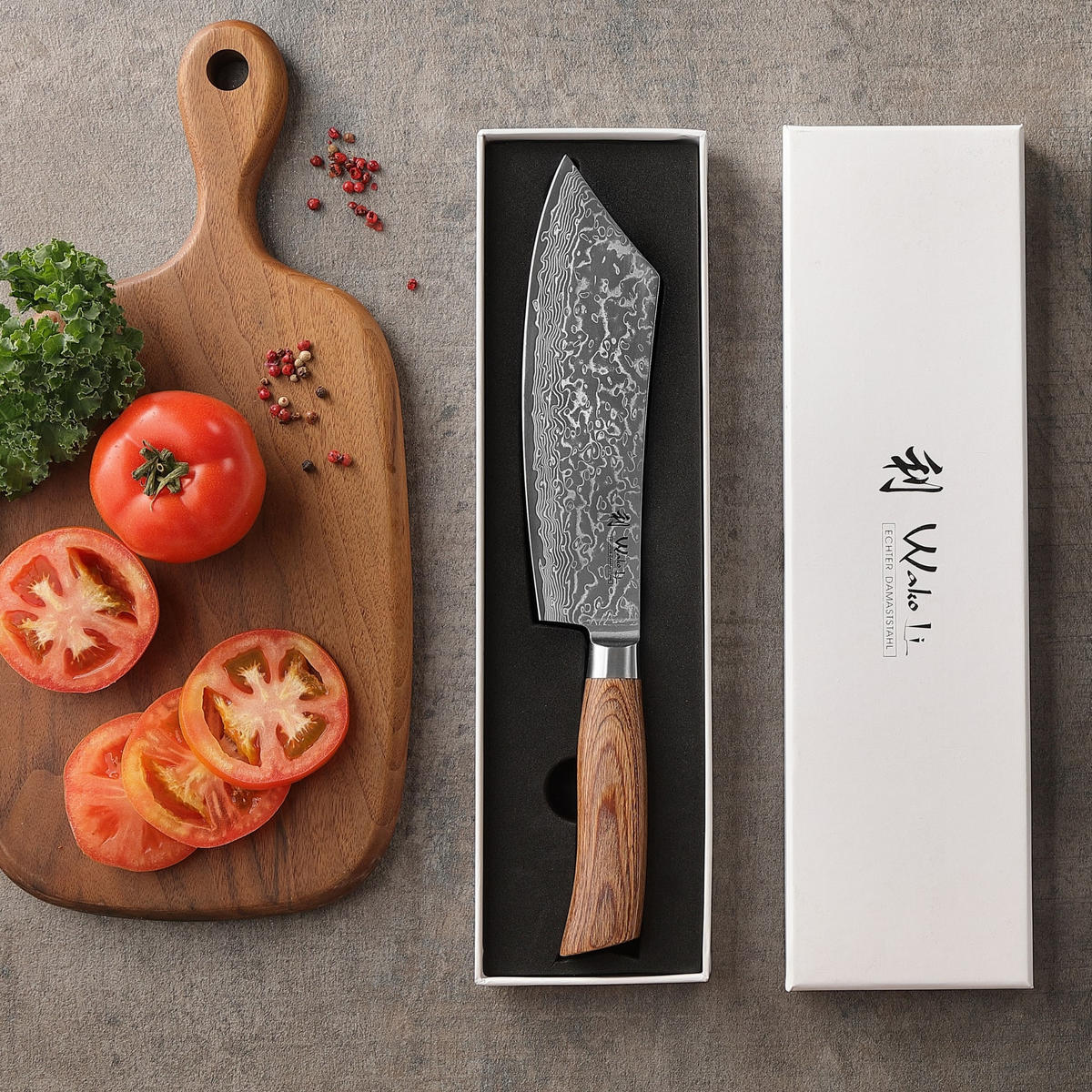 BLOCKMESSER 20 cm - Braun, Holz/Metall (35cm) - Wakoli