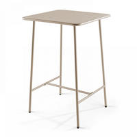 STEHTISCH, Taupe - Taupe, Metall (70/70/105cm) - Oviala