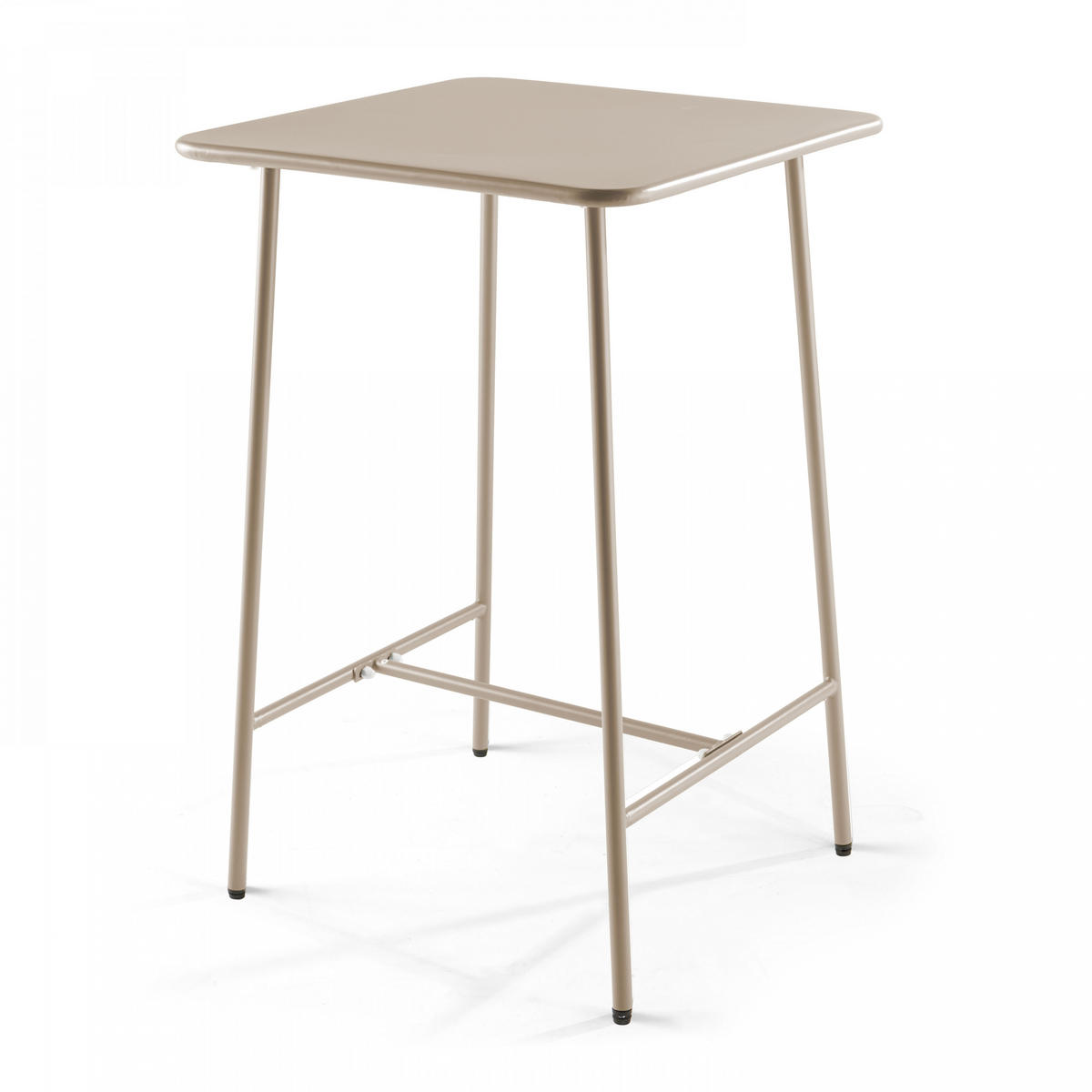 STEHTISCH, Taupe - Taupe, Metall (70/70/105cm) - Oviala