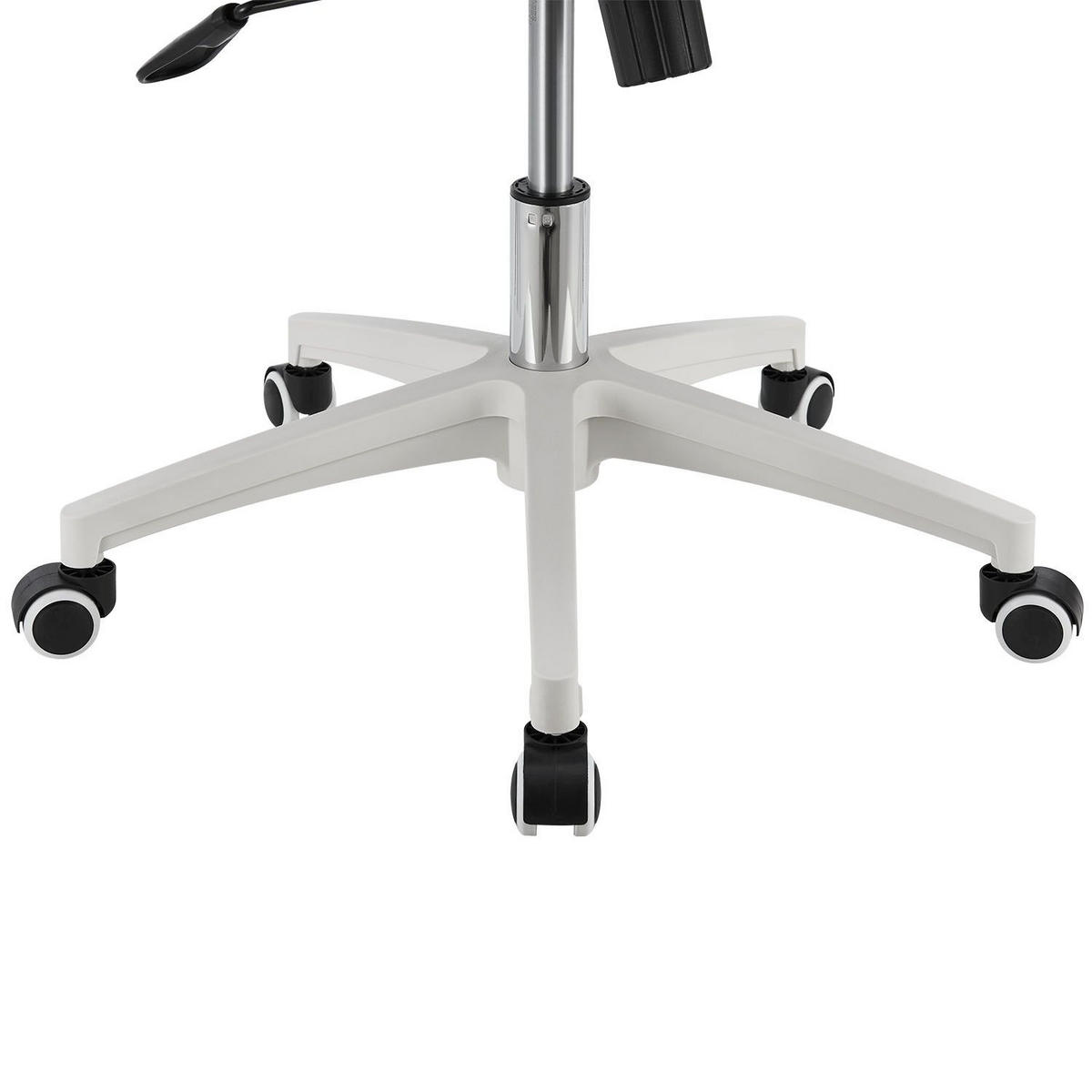 BÜROSTUHL Baltimore Weiß Grau - Grau, Kunststoff (59/123/60cm) - Juskys