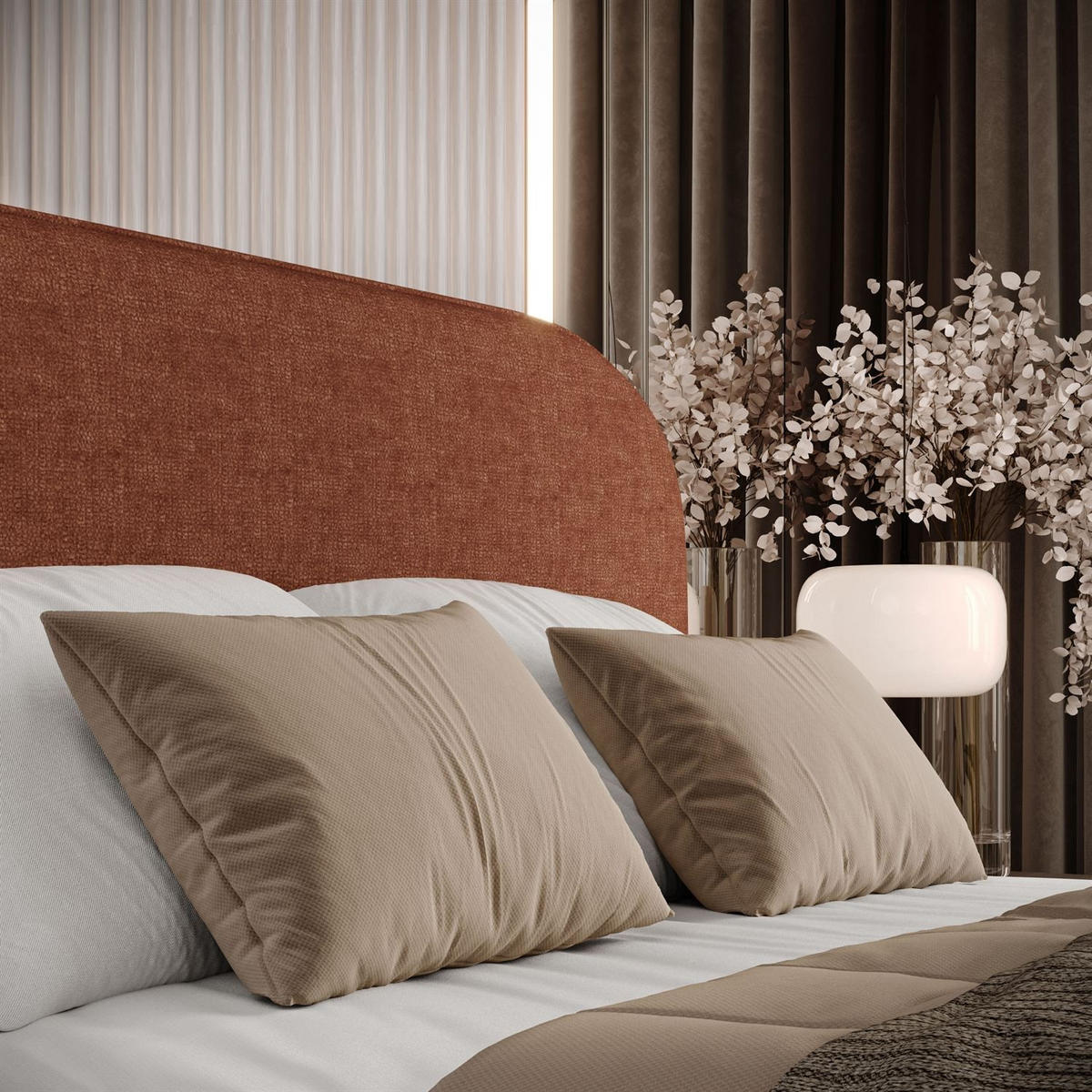 POLSTERBETT OLIMPIA mit Bettkasten 140x200, Perfect Harmony 52 - Rotbraun, Textil (140/200cm) - Lookway