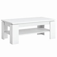 COUCHTISCH Rechteckig Ablage Weiß matt 110/43/67 cm - Weiß, Holzwerkstoff (67/110/43cm) - designimpex