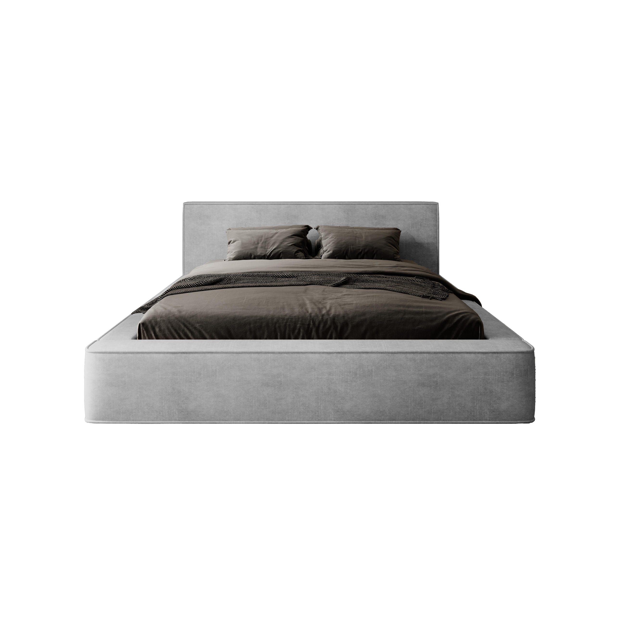 POLSTERBETT Mummo 160x200 cm, Aschgrau - Grau, Textil (160/200cm) - Fedve