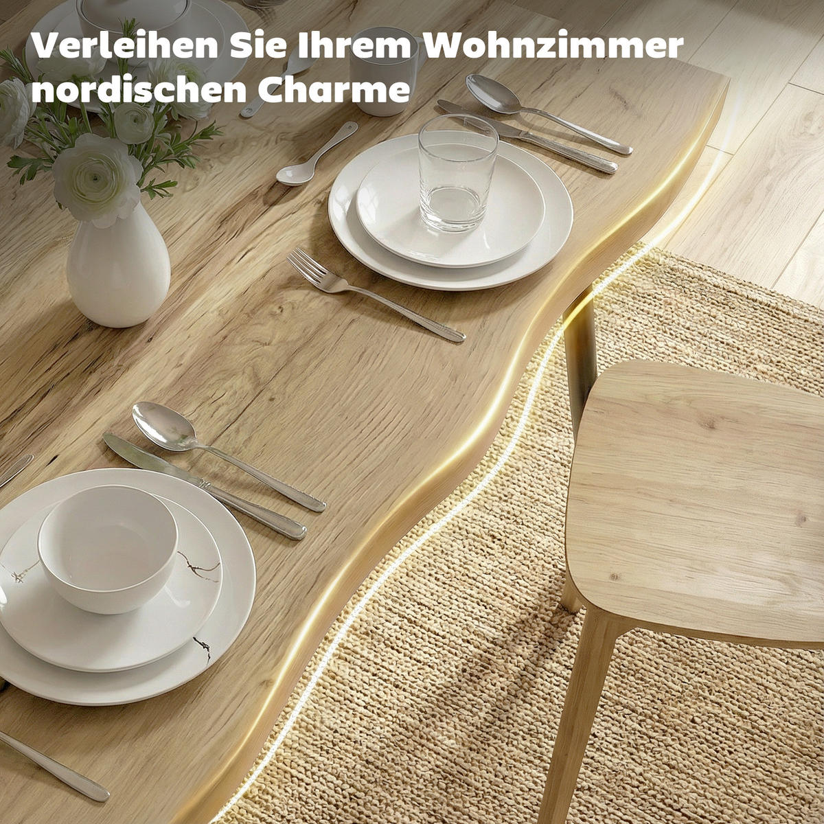 ESSTISCH rechteckig Eiche 110/70/75 cm - Eichefarben/Schwarz, Holzwerkstoff/Metall (110/70/75cm) - HOMCOM