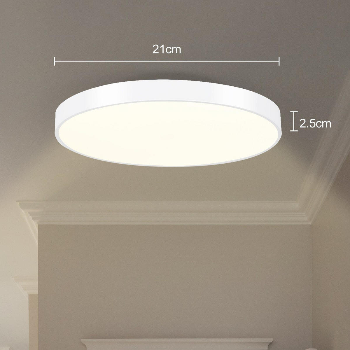 LED-DECKENLEUCHTE Lundeen 21/21/5.7cm - Weiß, Kunststoff (21/21/5.7cm) - Nettlife