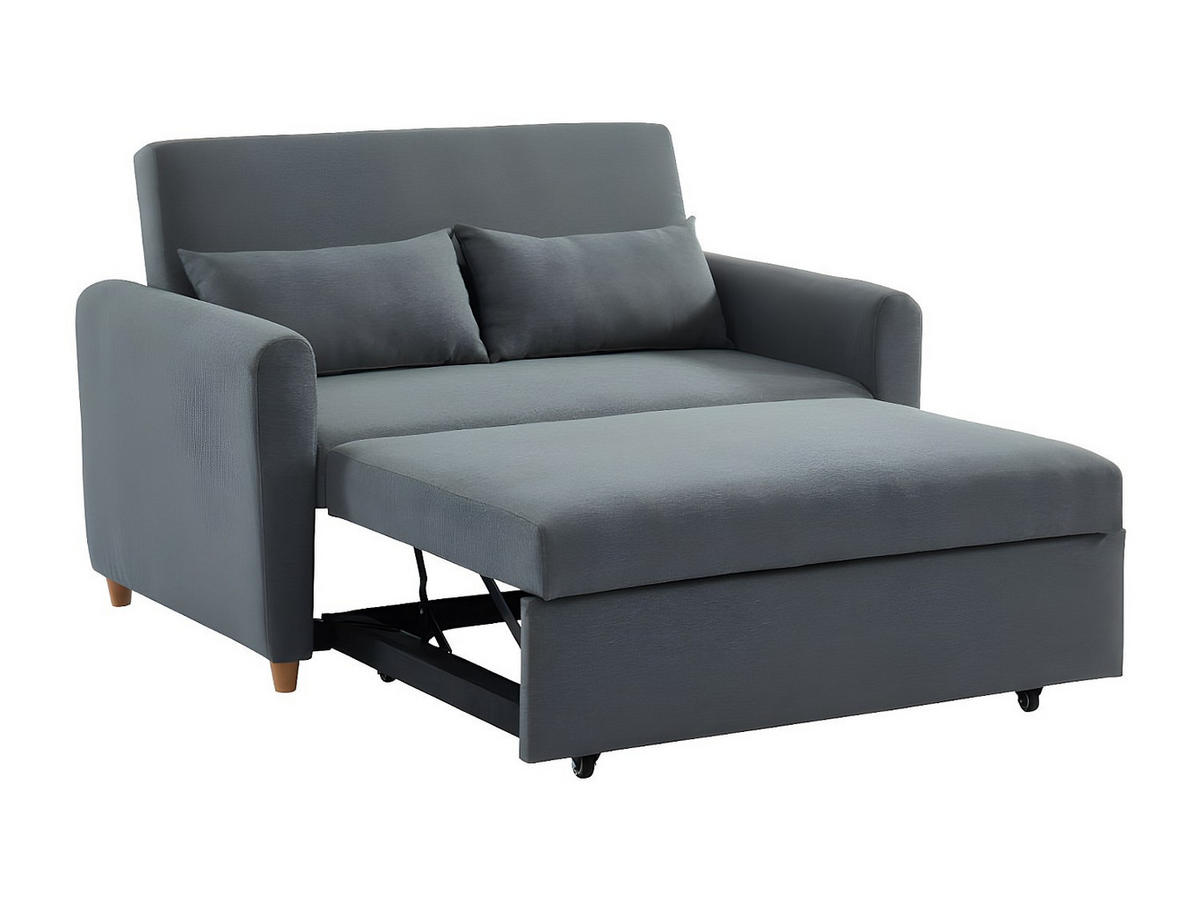SCHLAFSOFA 2-Sitzer - Stoff - Grau - AYLA - Grau, Textil (140/86/87cm) - Vente-Unique